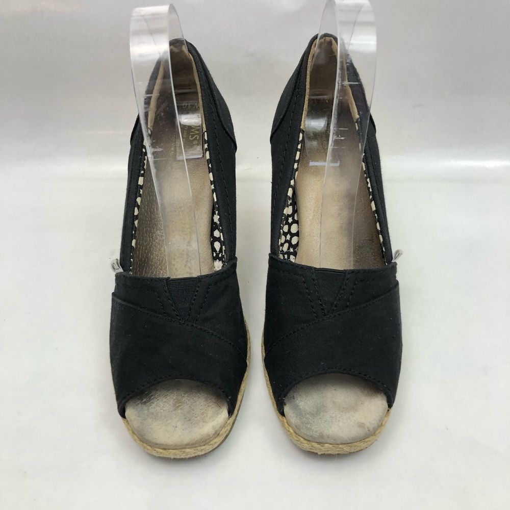TOMS Canvas Espadrille wedge shoes - Picture 3 of 8